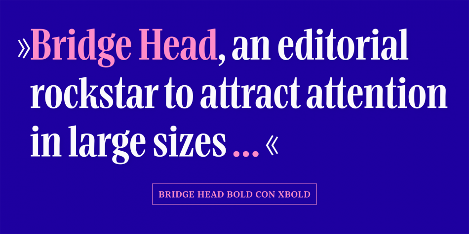 Ejemplo de fuente Bridge Head Ext Bold